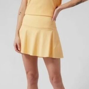 Athleta Women’s XL Ace Tennis Skort 13.5" Skirt Running Yellow Pickleball Active